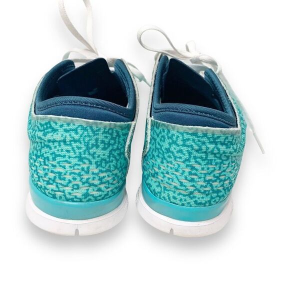 Nike Free 5.0 Tr Fit 4 Print Hyper Turquoise Space Blue Dusty Cactus Women’s 6.5 - Picture 9 of 12